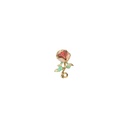 Double Hook Rose Flower Pendant