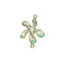 Enamel Coated Double Flower Pendant