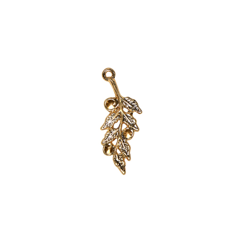 Metal Leaf On Twig Hanging