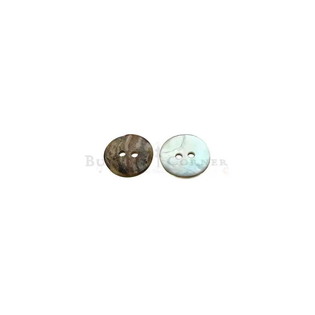 Plain China Agoya 2 Hole Shell Button