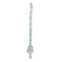 Silver Base Fancy Kundan Button Patti
