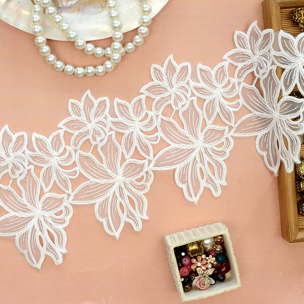 One Side Border Organza Lace