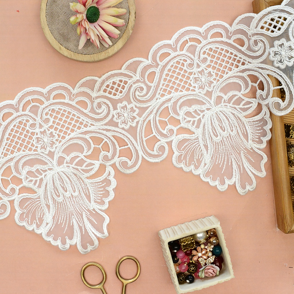 One Side Border Organza Lace