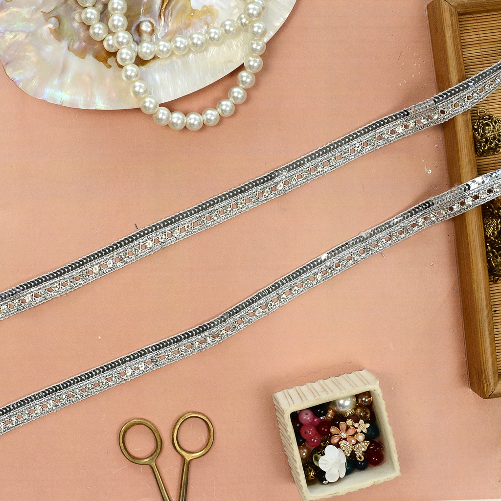 Fancy Crystal Sequence Lace