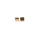 Square Shape 2-Hole-in-Edge Metal Shirt Button