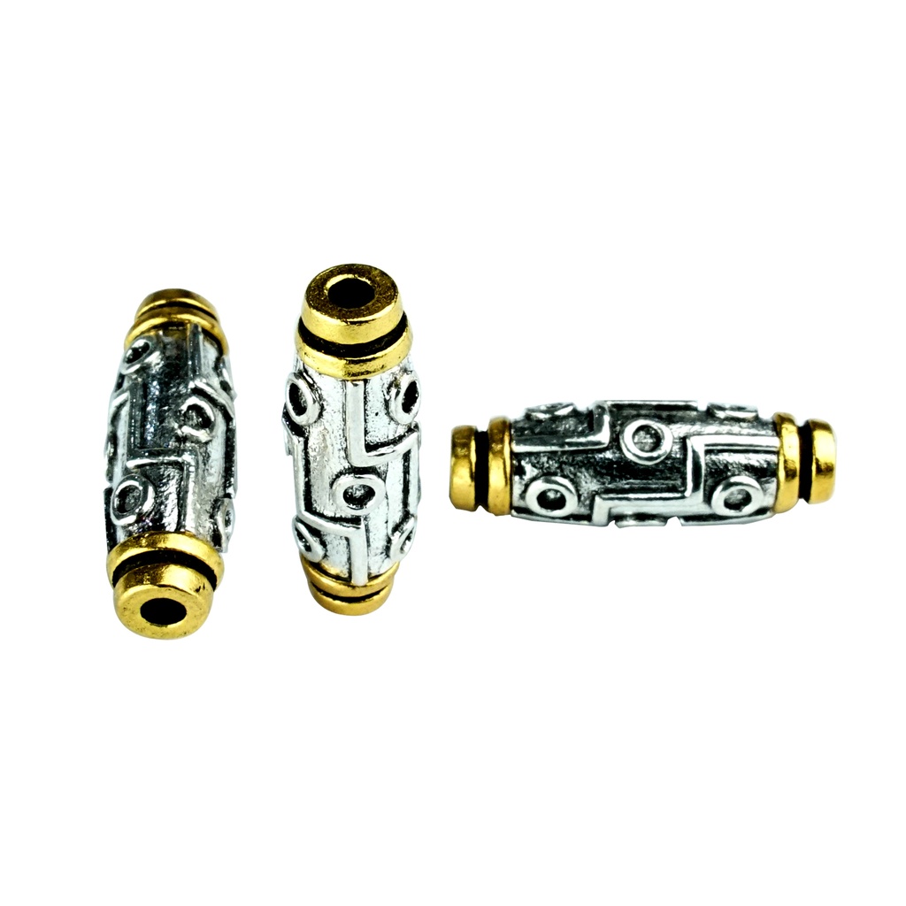 Tibetan Alloy 9 Eye Barrel Shape Beads