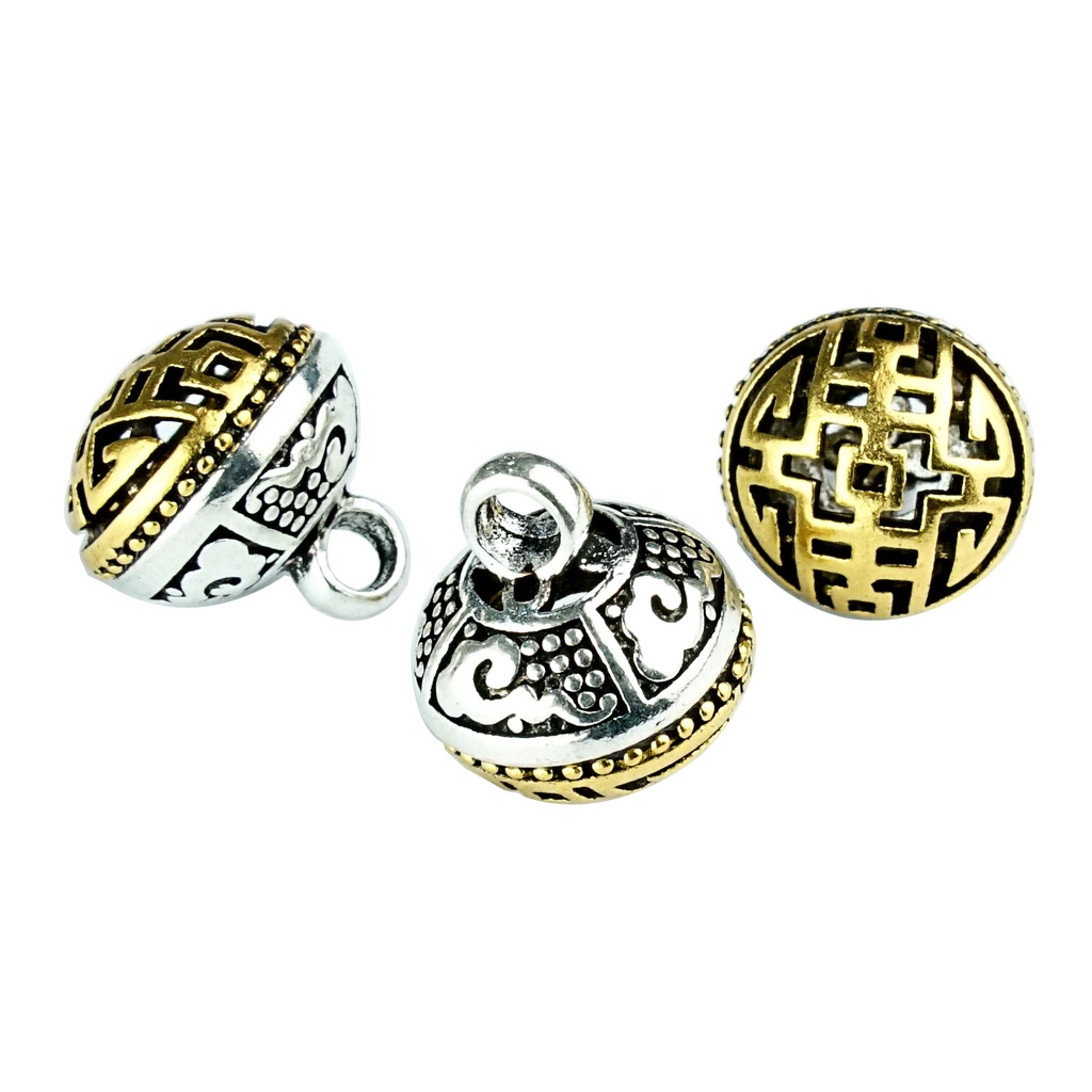 Two-Color Antique Hollow Metal Ball
