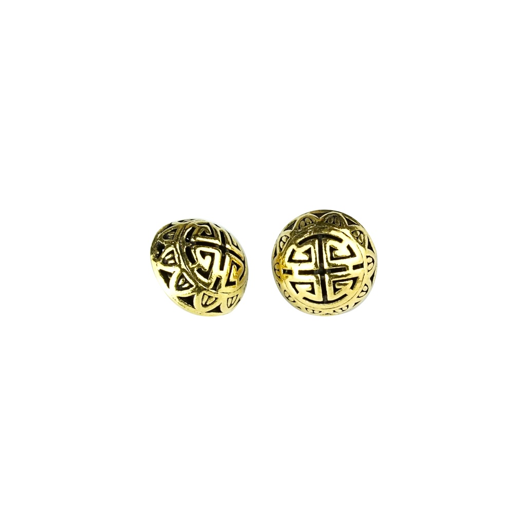 Round Flower Pattern Shank Button