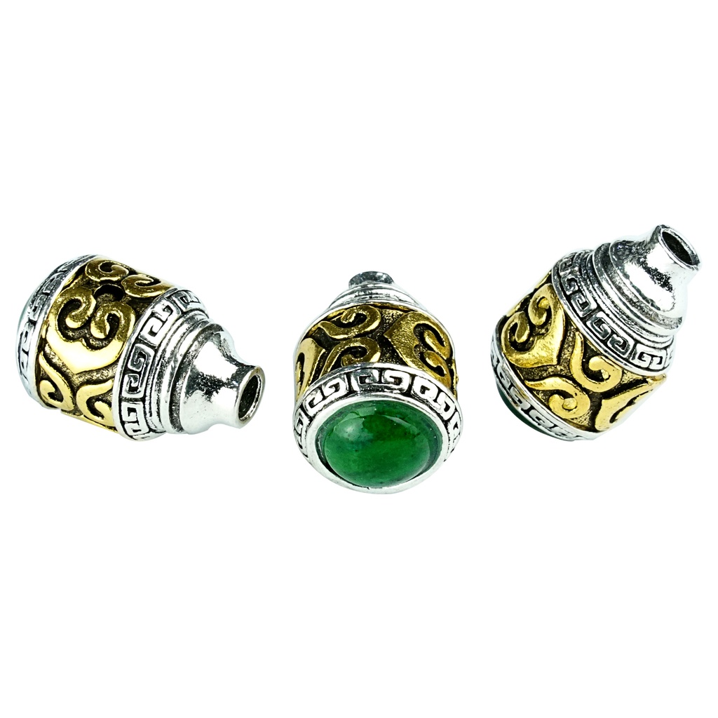 Tibetan Lucky Symbol 3-Way Beads