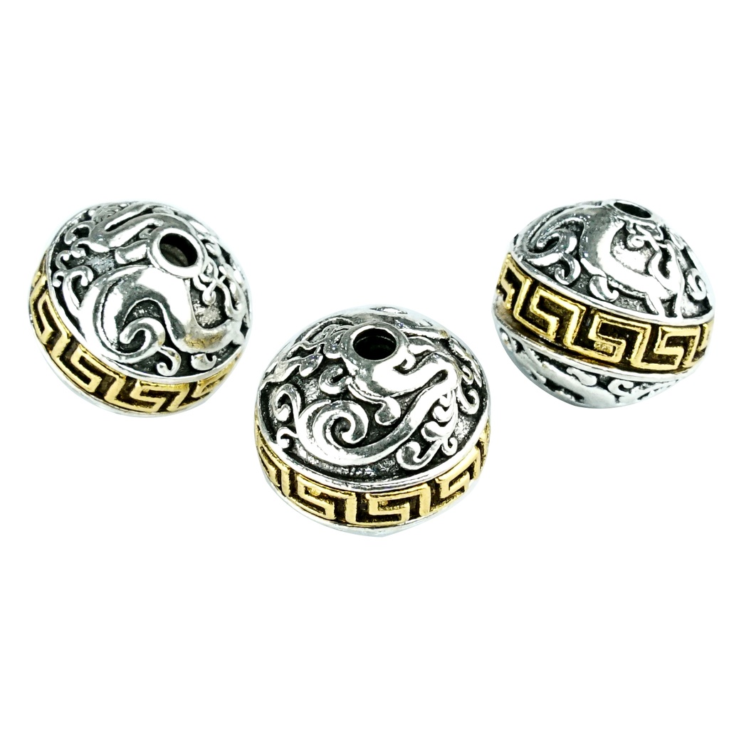 Sterling Silver Greek Key Beads