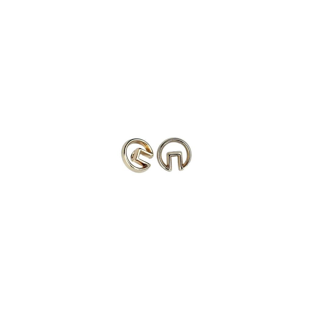 G Shape Shiny Metal Shirt Button
