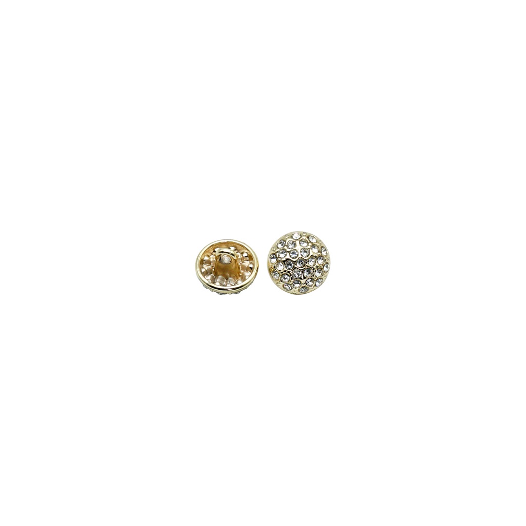 Metal Shank Button With Stones