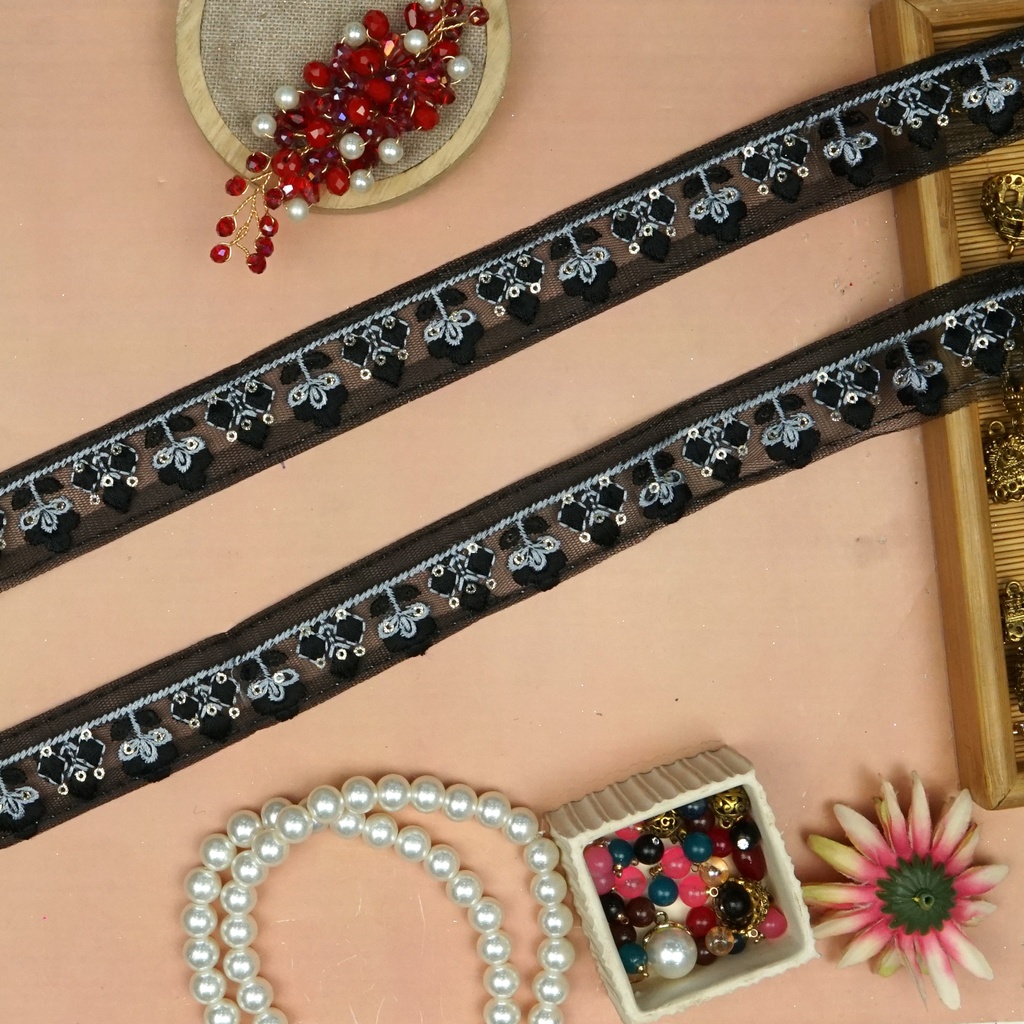 Fancy Sequence Embroidery Net Lace