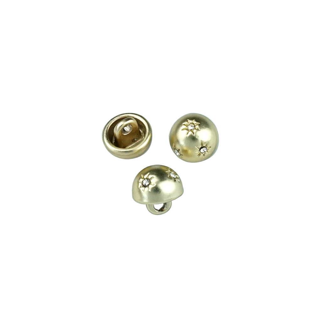 Star Design Shank Button With Stones