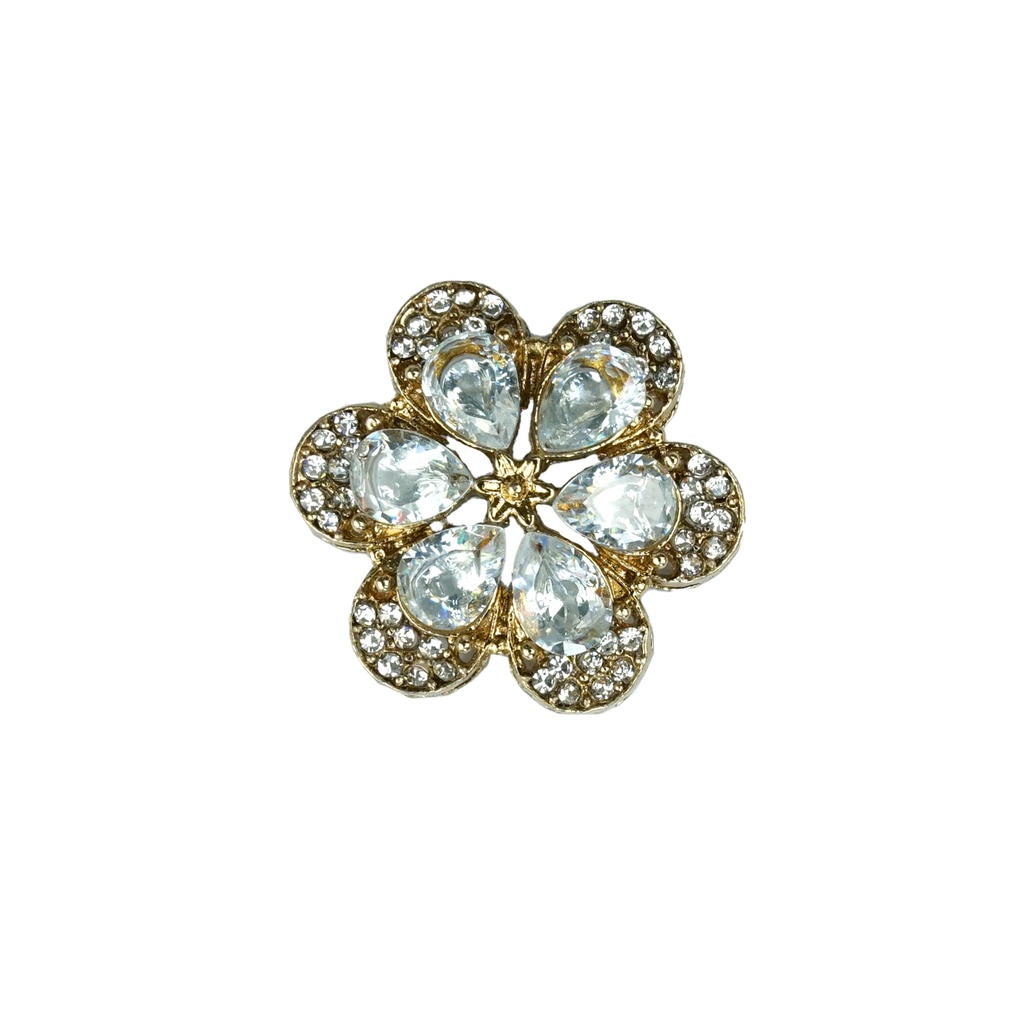 Gold Base Fancy Kundan Button