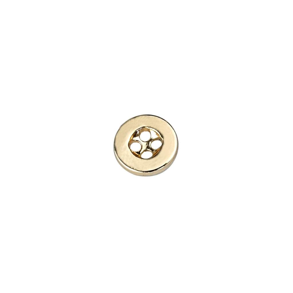 Flat Border 4-Hole Metal Shirt Button
