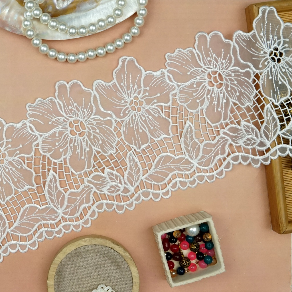 One Side Border Organza Lace