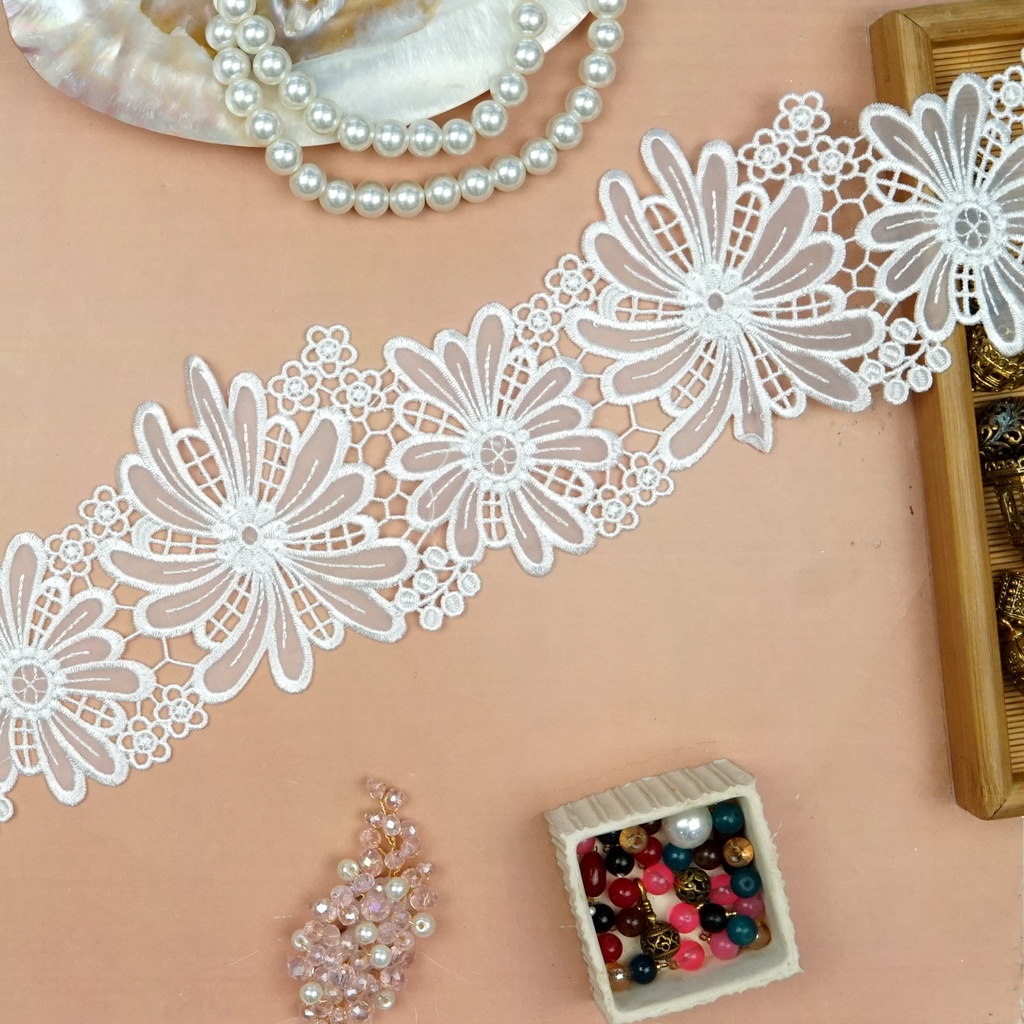 Sunflower Shape Organza Lace