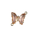 Elegant Glass Butterfly Button with Top and Bottom Loops