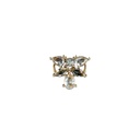 Gold Base Butterfly Design Fancy Kundan Button
