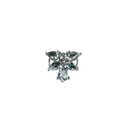 Silver Base Butterfly Design Fancy Kundan Button