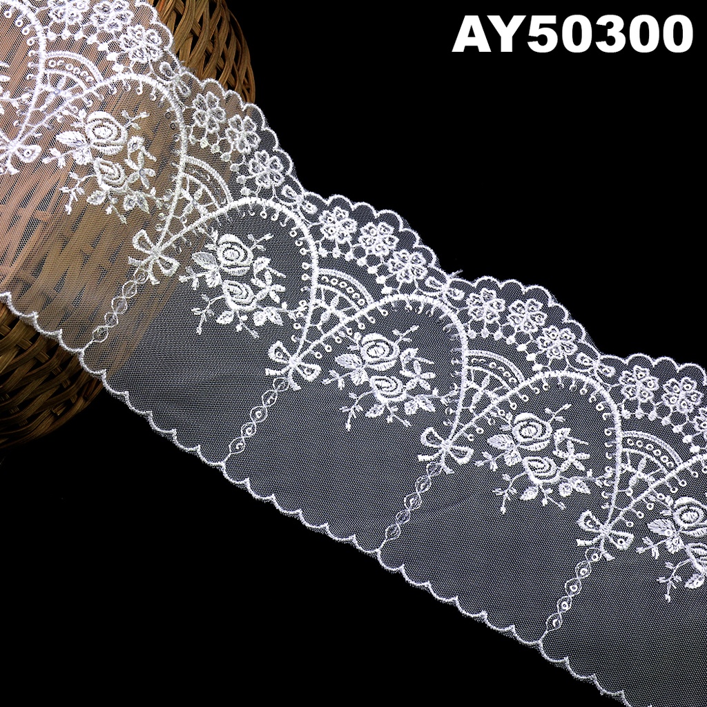 Sequence Net Embroidered Lace