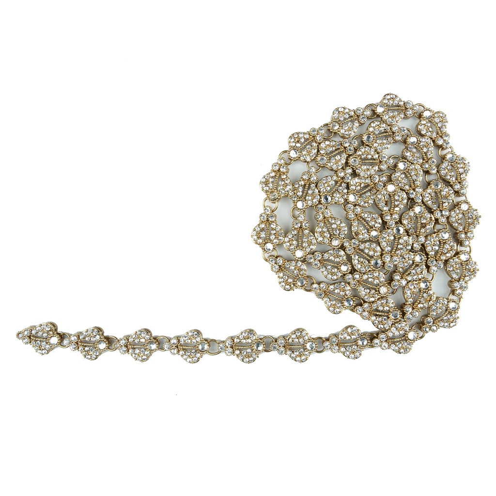 Gold Base Fancy Kundan Lace