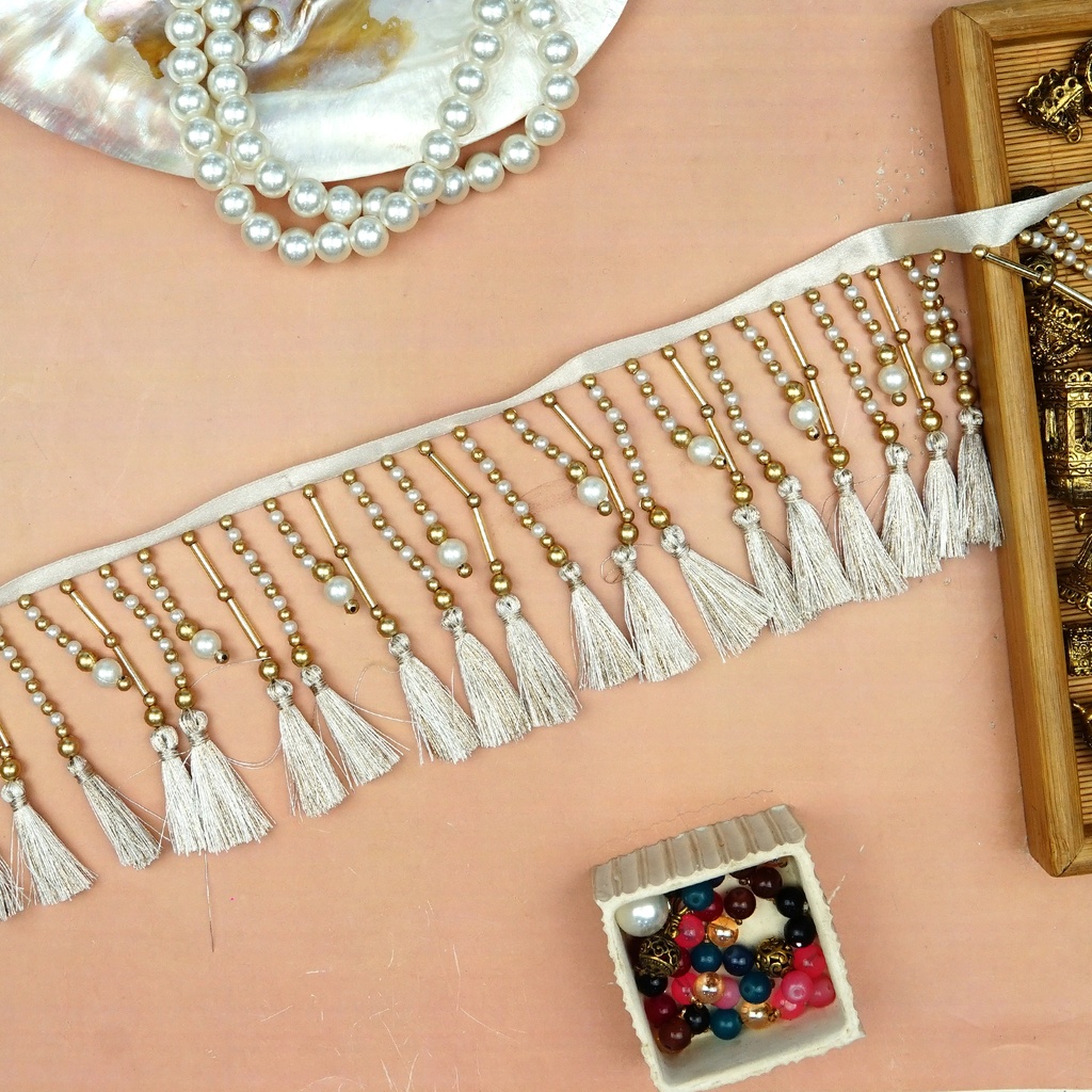 Fancy Pearl&Glass Rod Hanging Lace