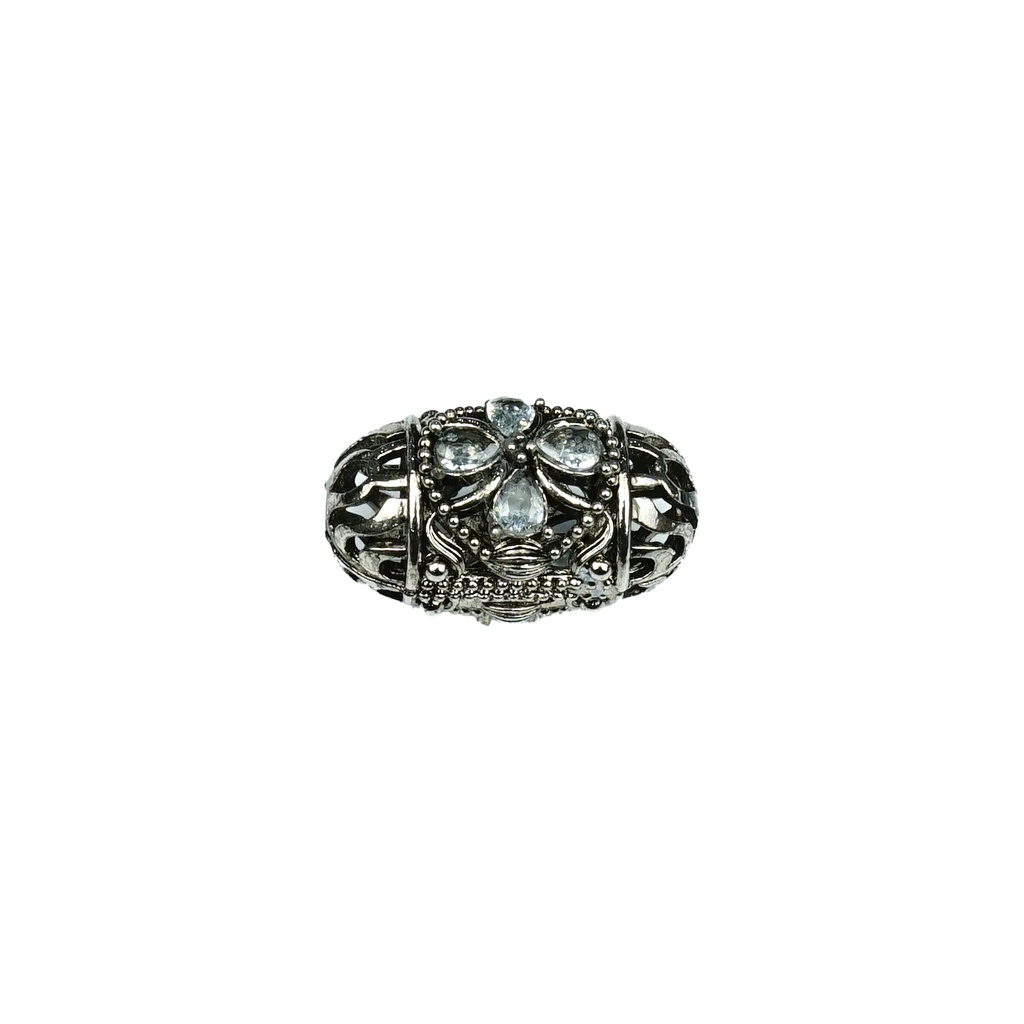Ancient Silver Base Fancy Kundan Ball
