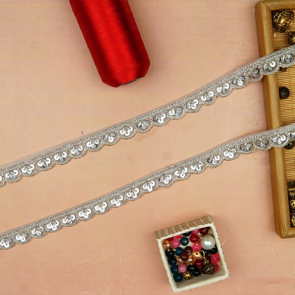Fancy Glass Beads Sequence Lace