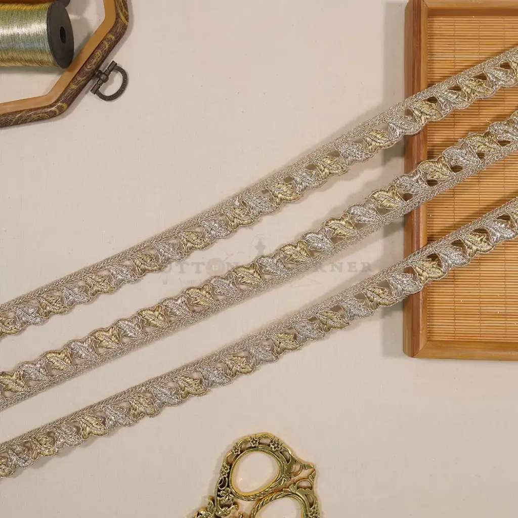 Fancy Metallic Yarn Gota Lace