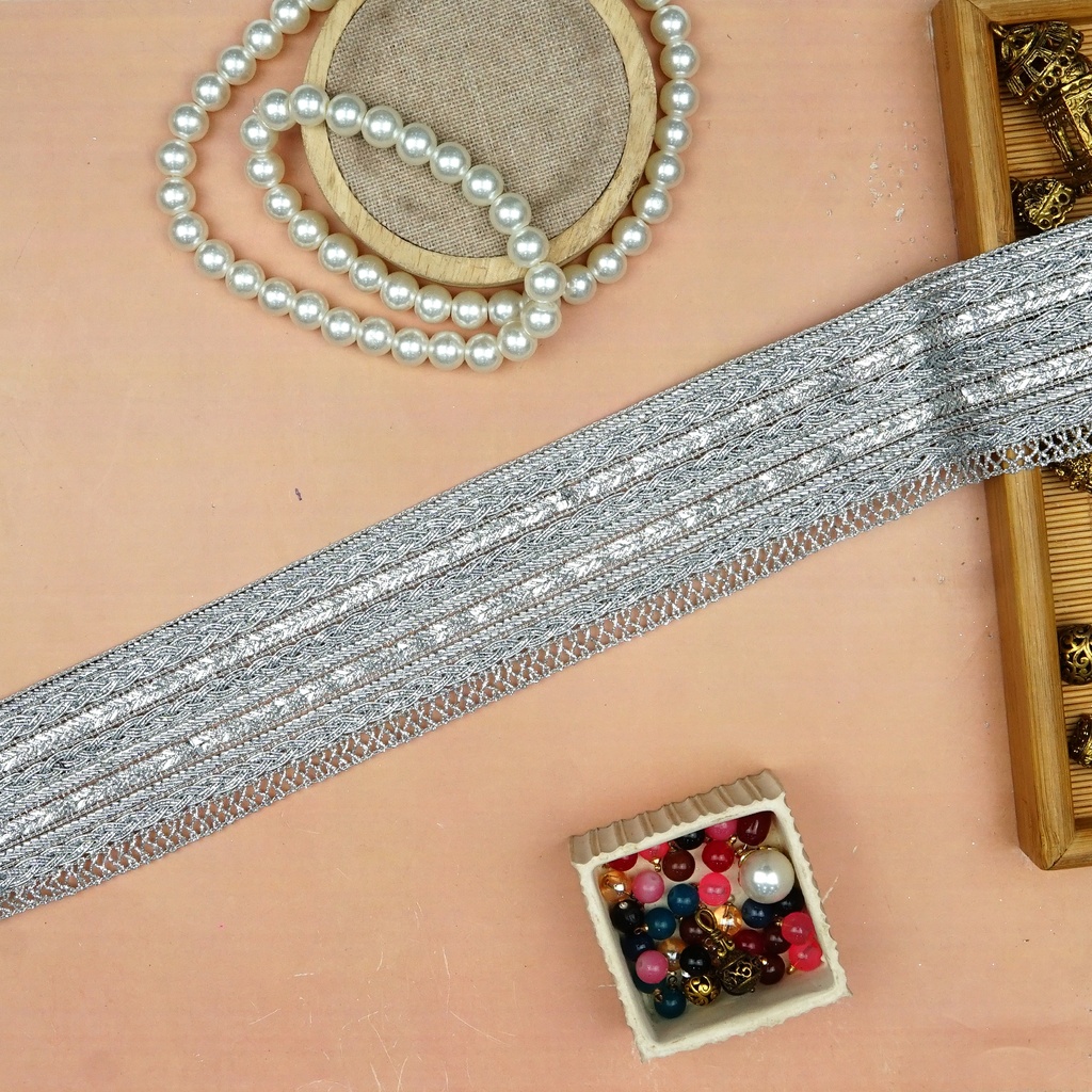 Fancy Metallic Yarn Gota Lace
