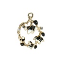 Floral Wreath with Stone Pendant