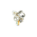 Crystal Flower with a Pearl Fancy Button
