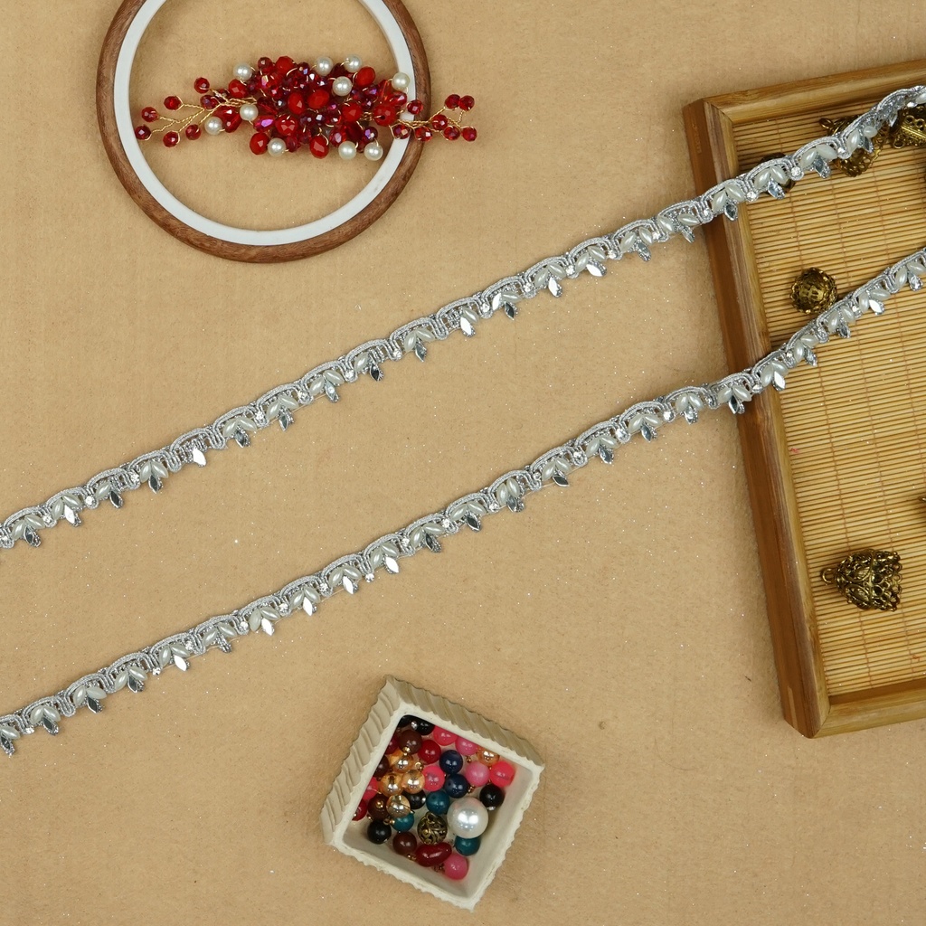 Fancy Pearl Mirror Gota Lace