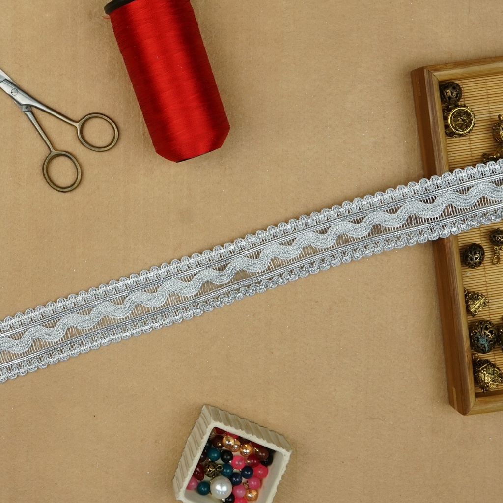 Fancy Metallic Yarn Gota Lace