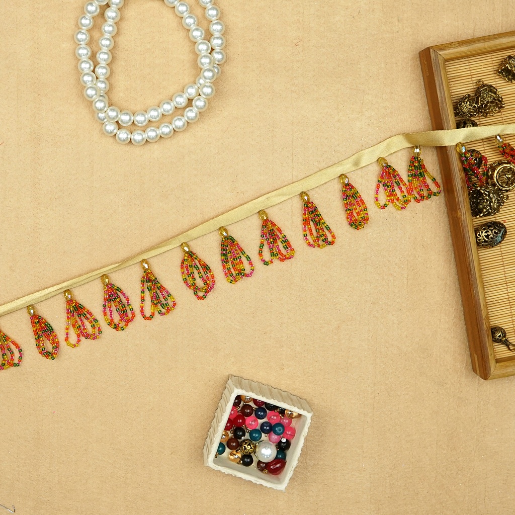 Fancy Glass Beads Hanging Lace
