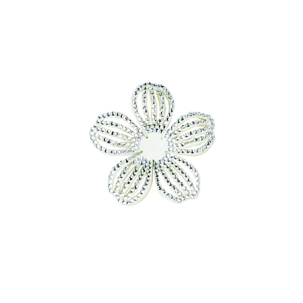 Sparkling Rhinestone Cutout Flower Patches & Appliques