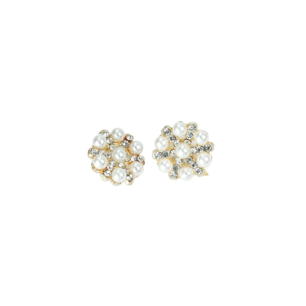 Gold Base Pearl Design Button