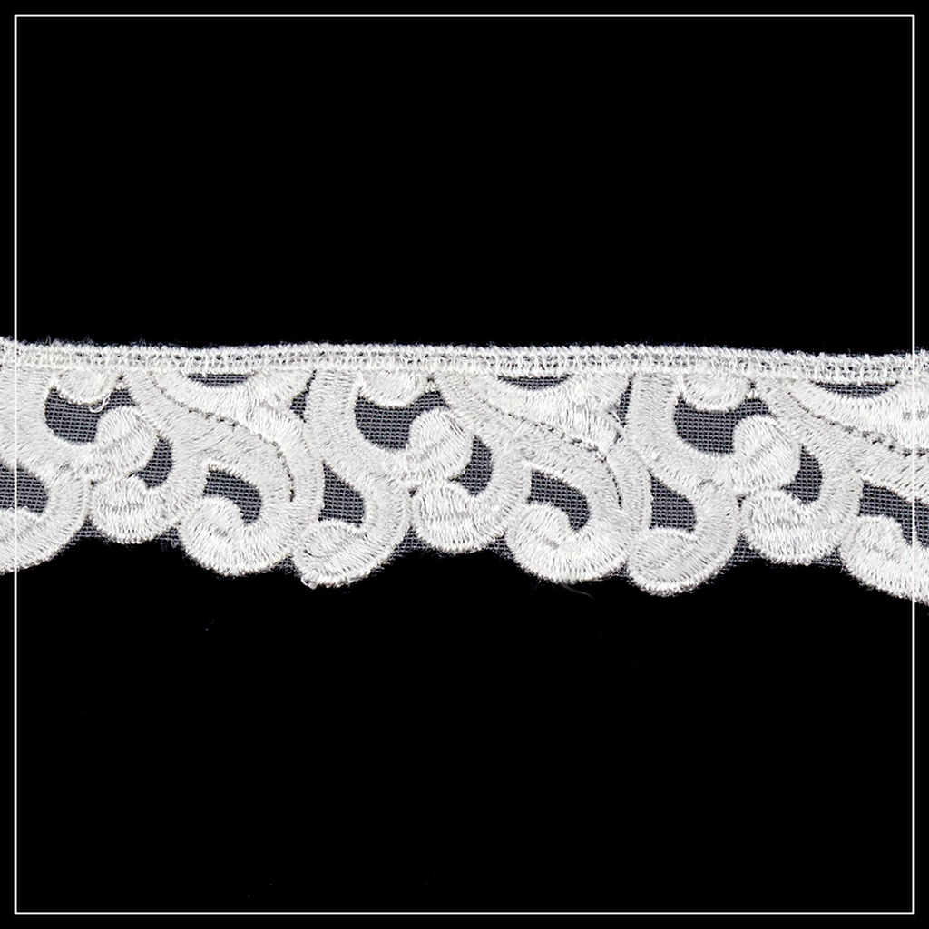 One Side Border Embroidery Net Lace