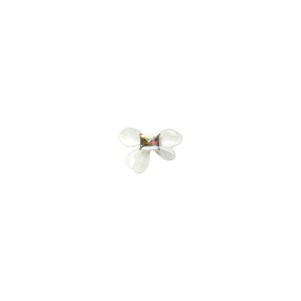 Enamel Coated Leaf's Crystal Button