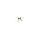 Enamel Coated Leaf's Crystal Button