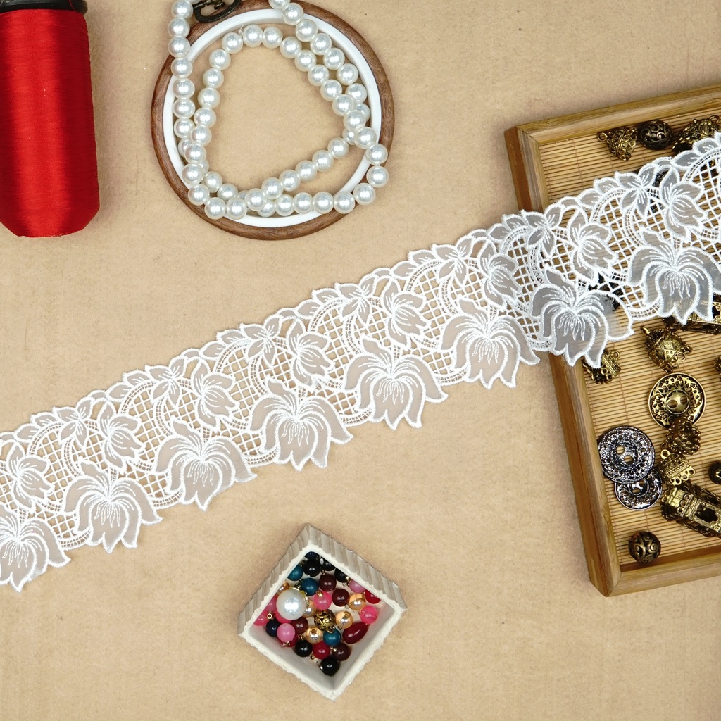 One Side Border Organza Lace