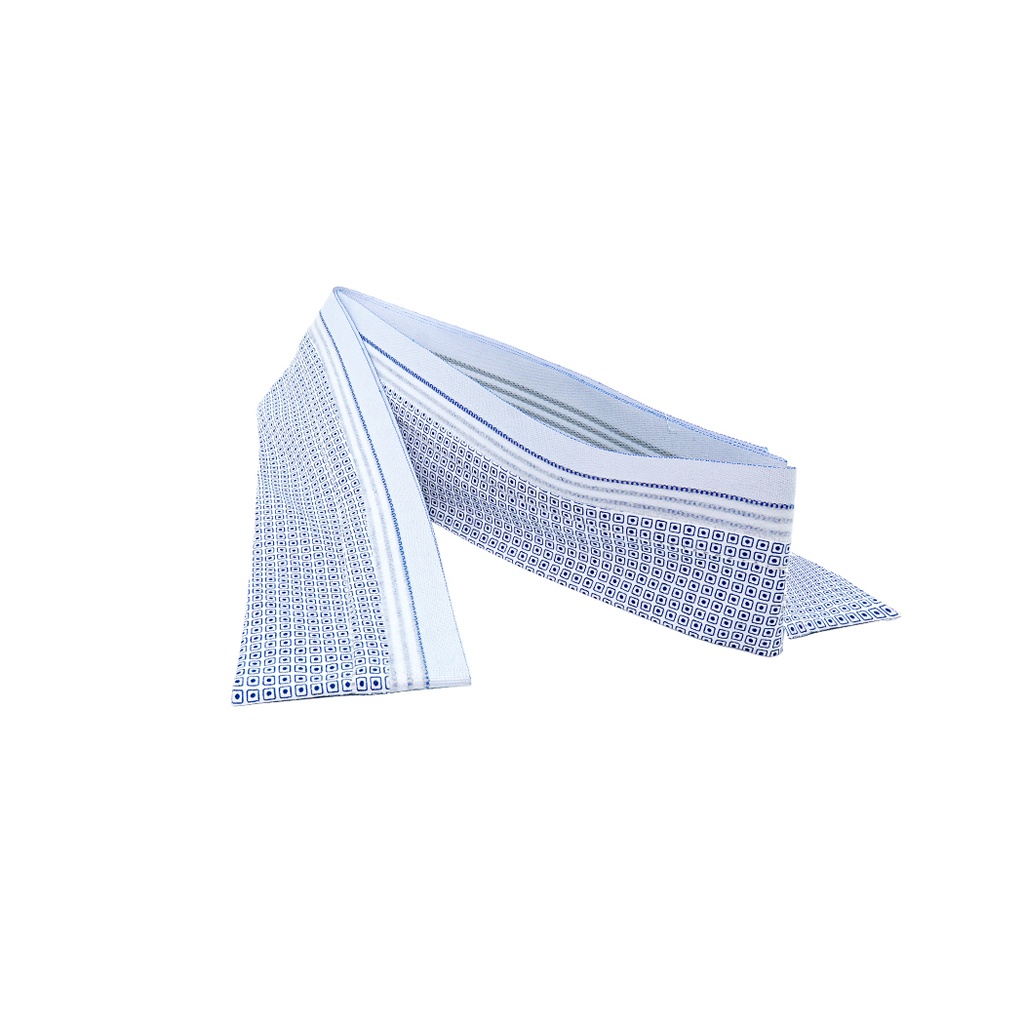 Printed Fabric Waistband With Grosgrain Tape