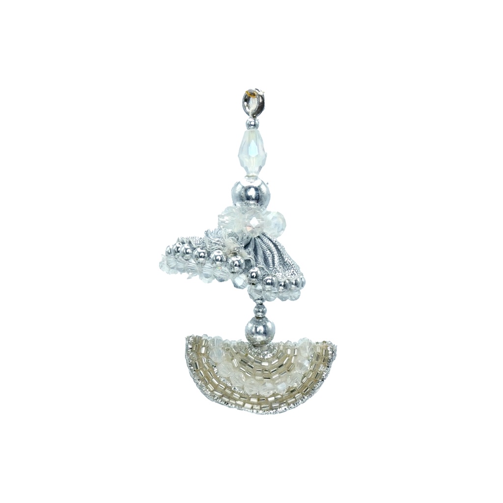 Fancy Gota Cap Glass Beads Pearl Tassel