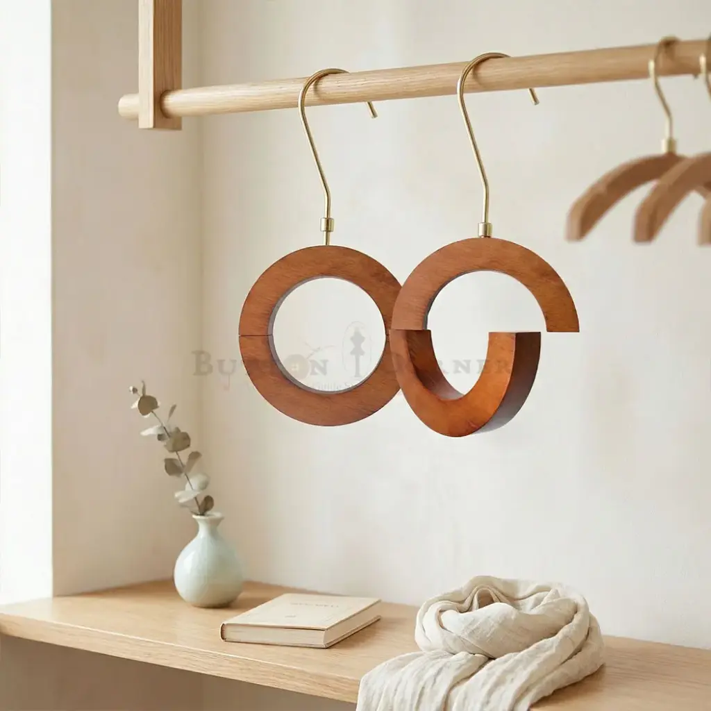 Wooden Scarf Hanger Square Shape