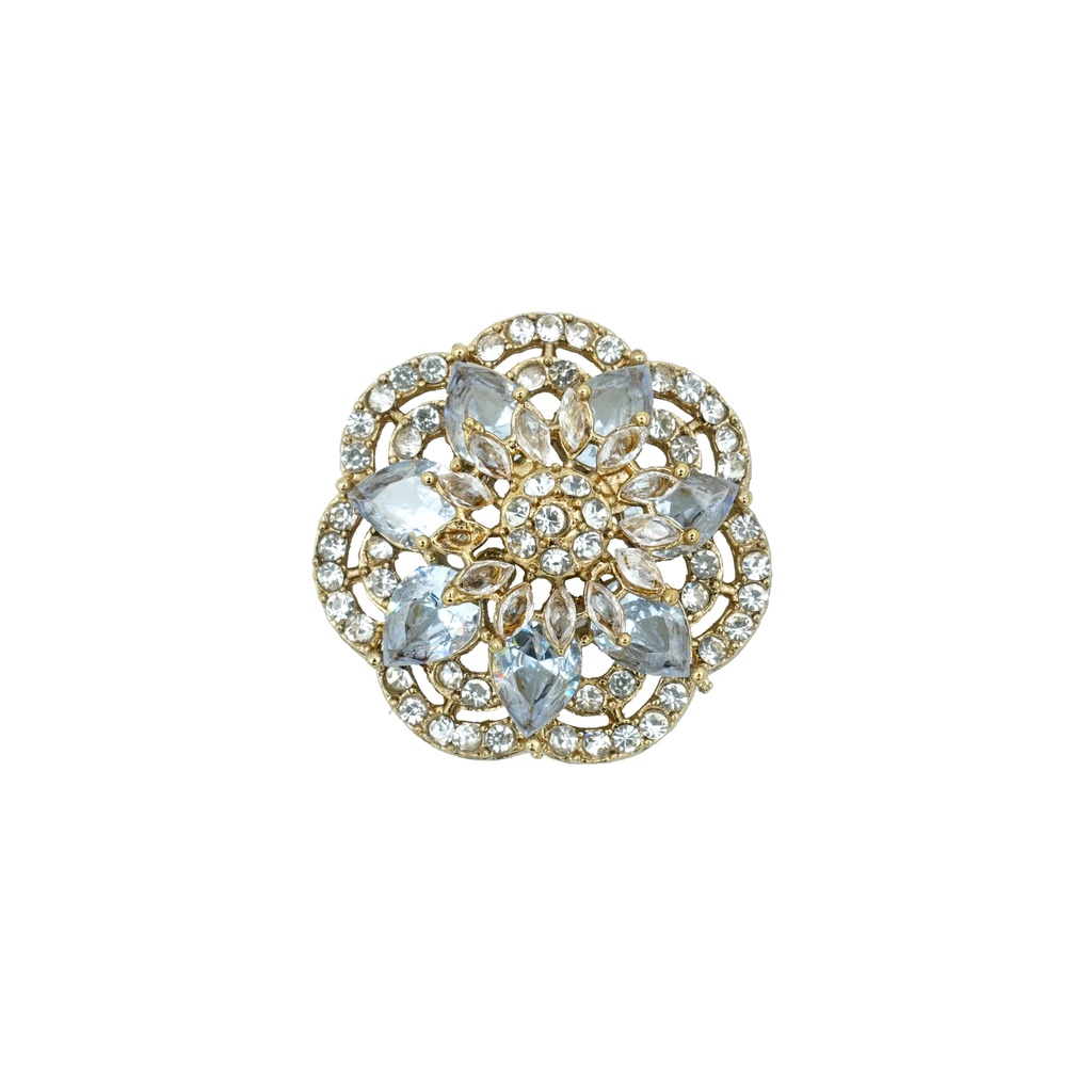 Gold Base Fancy Kundan Button