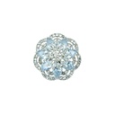 Silver Base Fancy Kundan Button