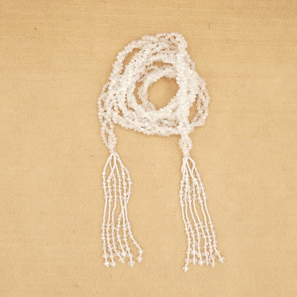 Luxury Crystal Latkan String with Hanging Beaded Fringe Tassels