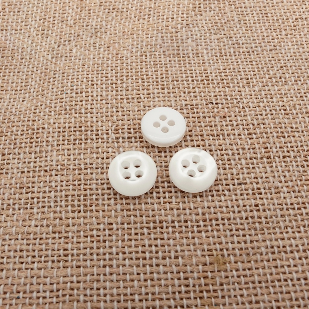 Glossy Finish 4-Hole Polyester Shirt Button